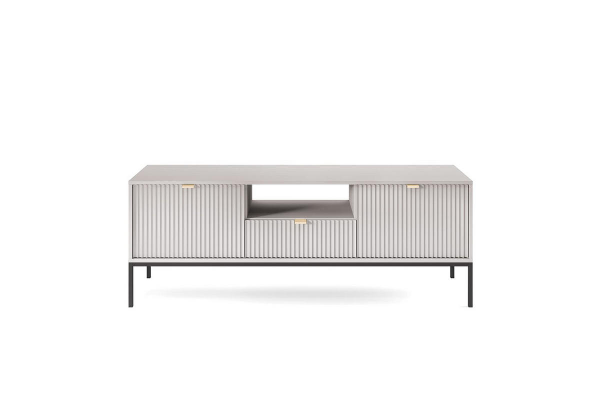 TV-SCHRANK Font 154x56x39 cm - Lowboard mit Stauraum - Tv Ständer aus Laminierter Spanplatte - Grau - Grau, Holzwerkstoff (160/50/40cm) - Chilly