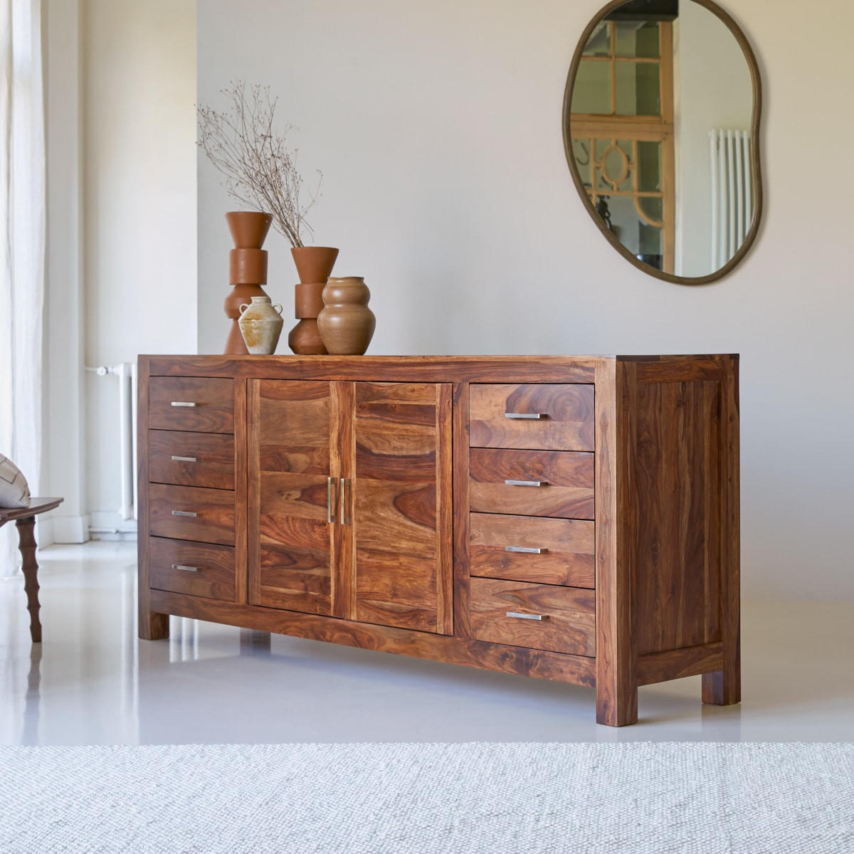 SIDEBOARD Mezzo Braun aus Palisander - Braun, Holz (204/88/45cm) - Tikamoon