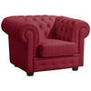 SESSEL Kalea Bezug pigmentiertes Nappaleder Buche nussbaum dunkel / rot - Rot, Leder (110/76/98cm) - 58aufmkessel