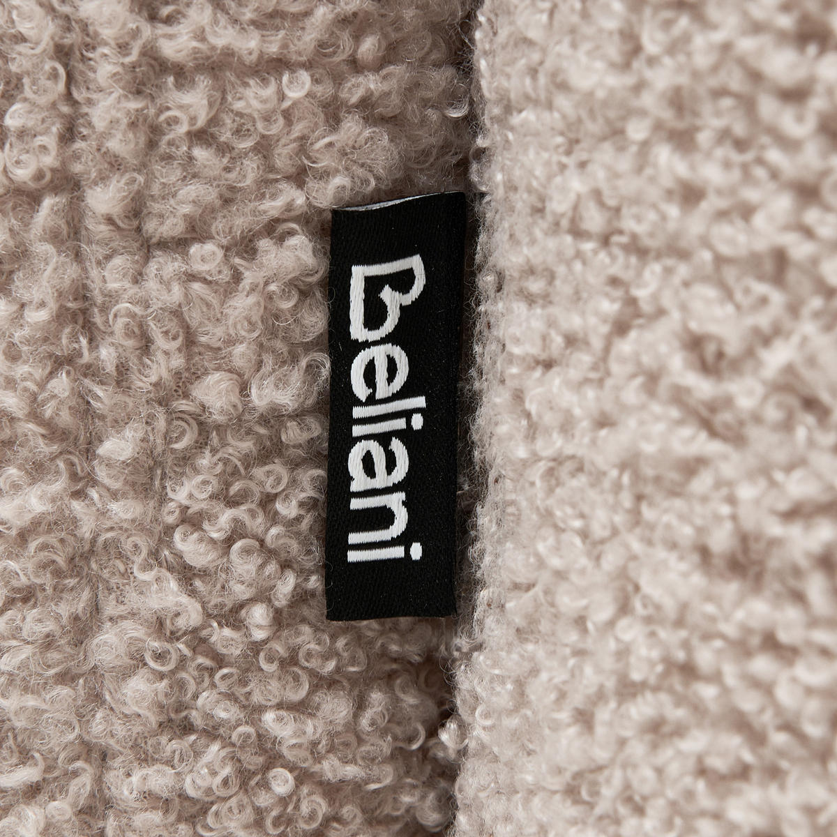 SESSEL Bouclé Beige Jule - Beige/Schwarz, Kunststoff/Textil (89/77/82cm) - Beliani