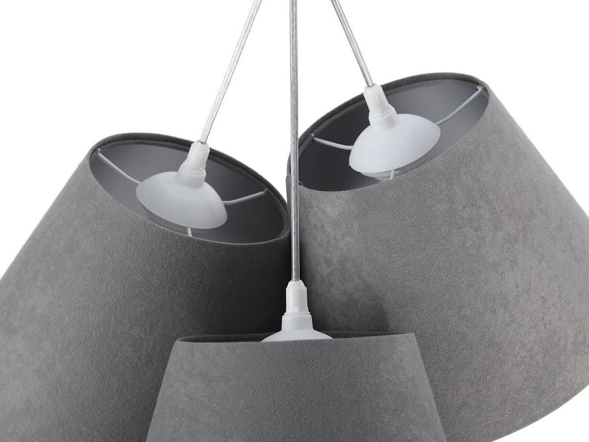 HÄNGELEUCHTE Grau 26/19 cm - Silberfarben, Kunststoff (26/0.8/19cm) - ONZENO