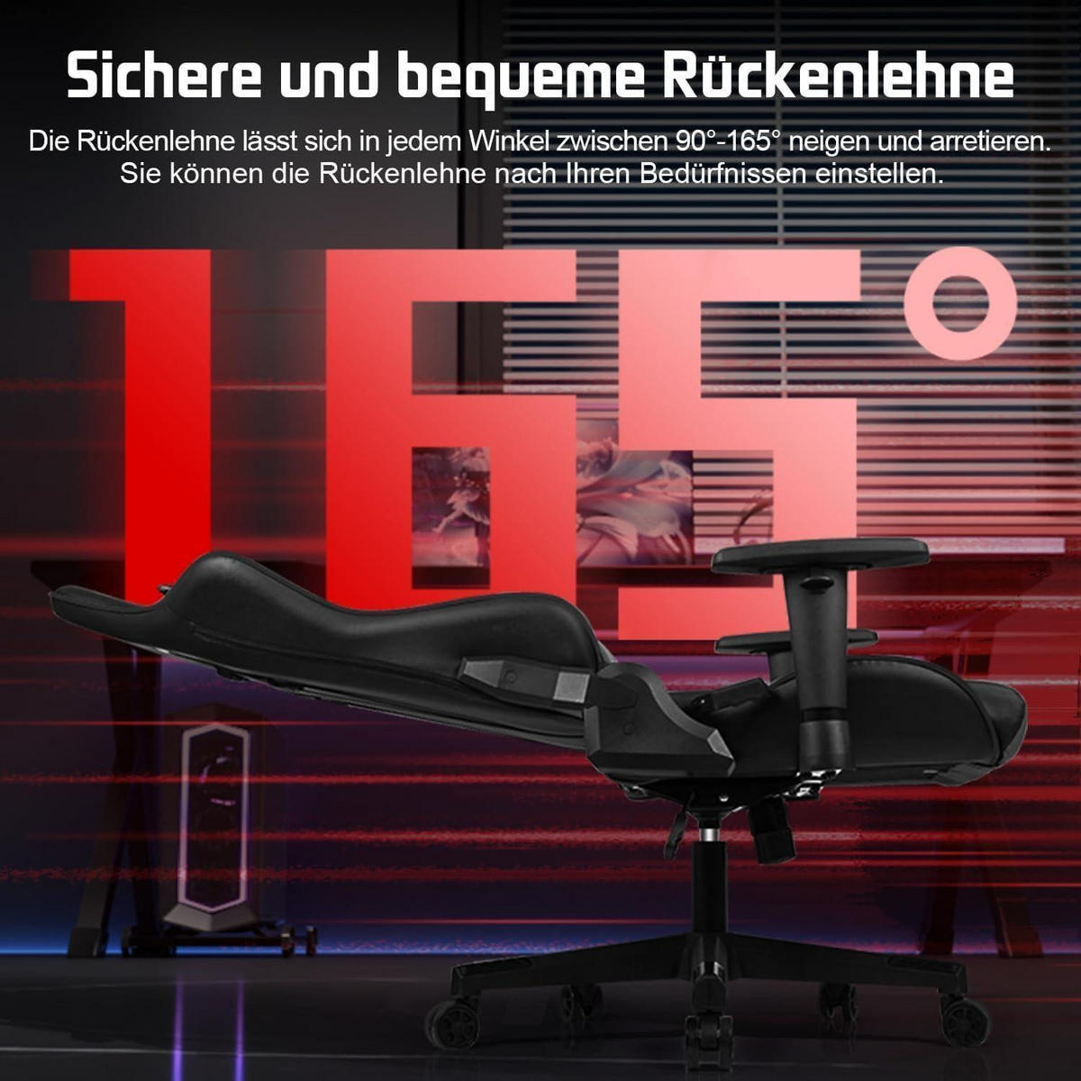 GAMING Stuhl Ergonomisch Lila 150 kg Belastbarkeit - Lila, Kunststoff (71/137/71cm)