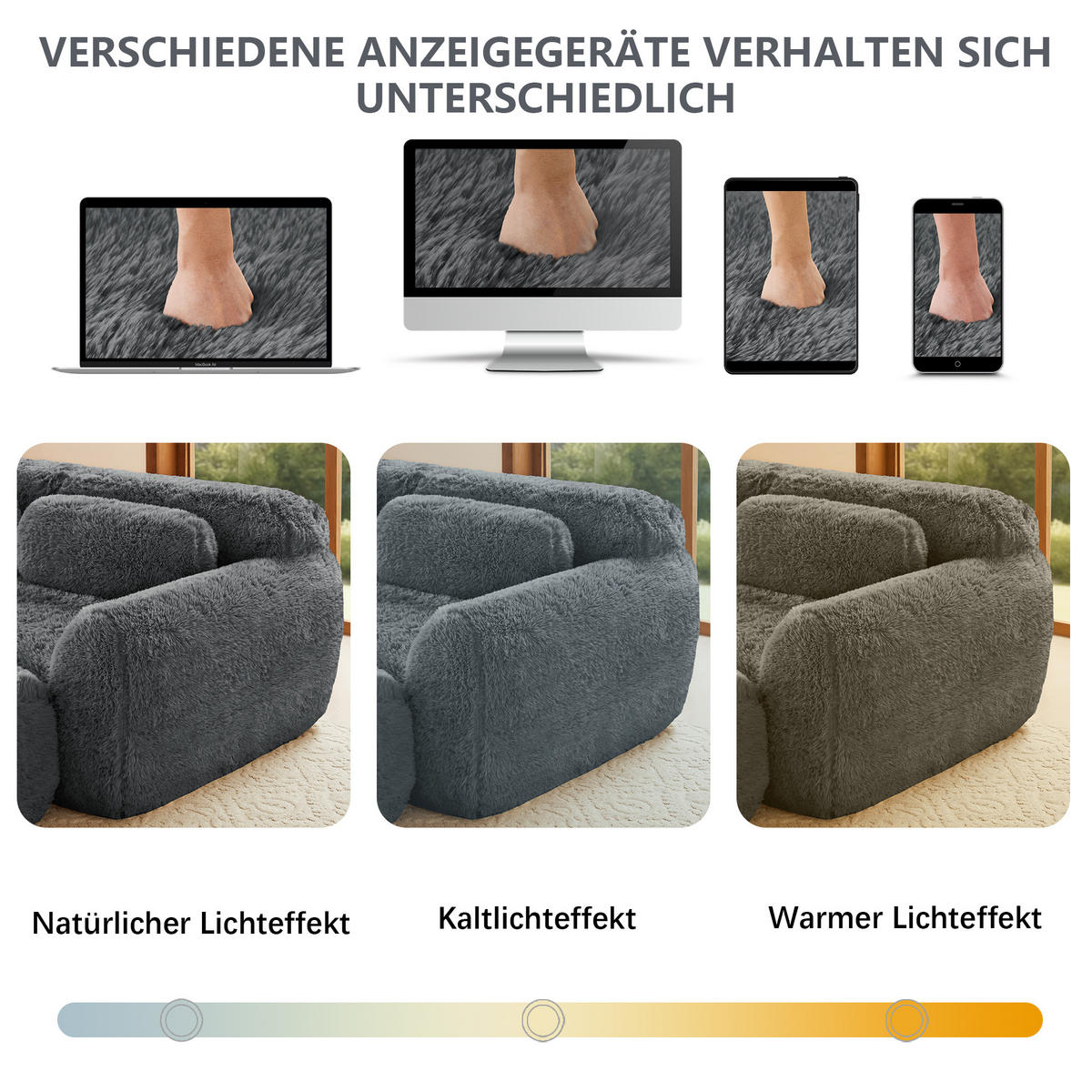 ECKSOFA 291/179/73 cm Grau Plüsch mit 1 Fußhocker und 2 kleinen Dekokissen - Grau, Textil (291/179cm) - Oxeza