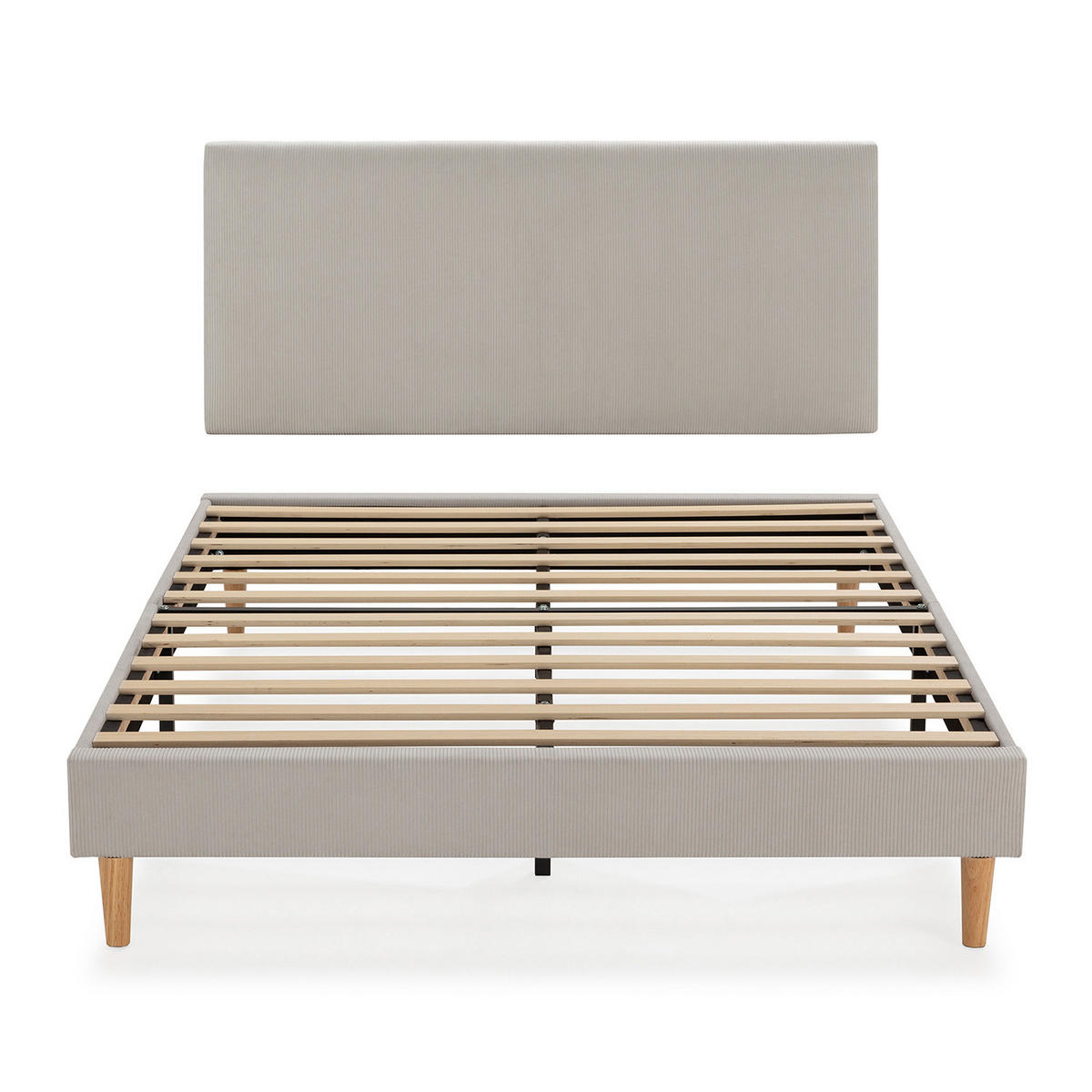 POLSTERBETT + kopfteil Bari 160x200 cm, Grau - Grau, Textil (200/160cm) - VS Venta-stock