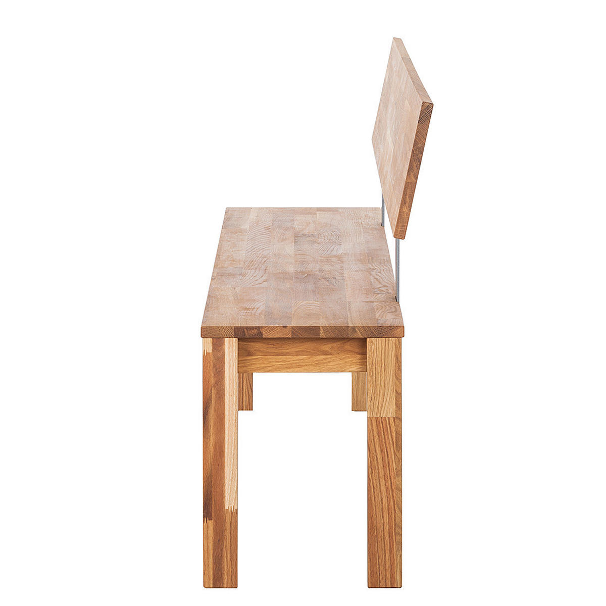 SITZBANK - Eiche massiv - Eichefarben, Holz (160/80/35cm) - home24