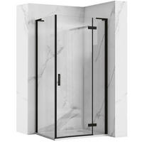 DUSCHKABINE Rea Hugo Black 80x80 - Schwarz, Glas (80/80/200.5cm) - REA