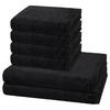 FROTTIERSET Pure 6-teilig - Dunkelgrau, Textil (50/100cm) - Cawö