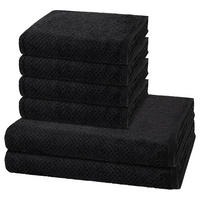 FROTTIERSET Pure 6-teilig - Dunkelgrau, Textil (50/100cm) - Cawö