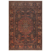 TEPPICH waschbar Medallion Muster, Orientalisch, Wohnzimmer schmutzabweisend Rot Rechteckig 152x230 - Rot, Textil (152/230cm) - KADIMA DESIGN