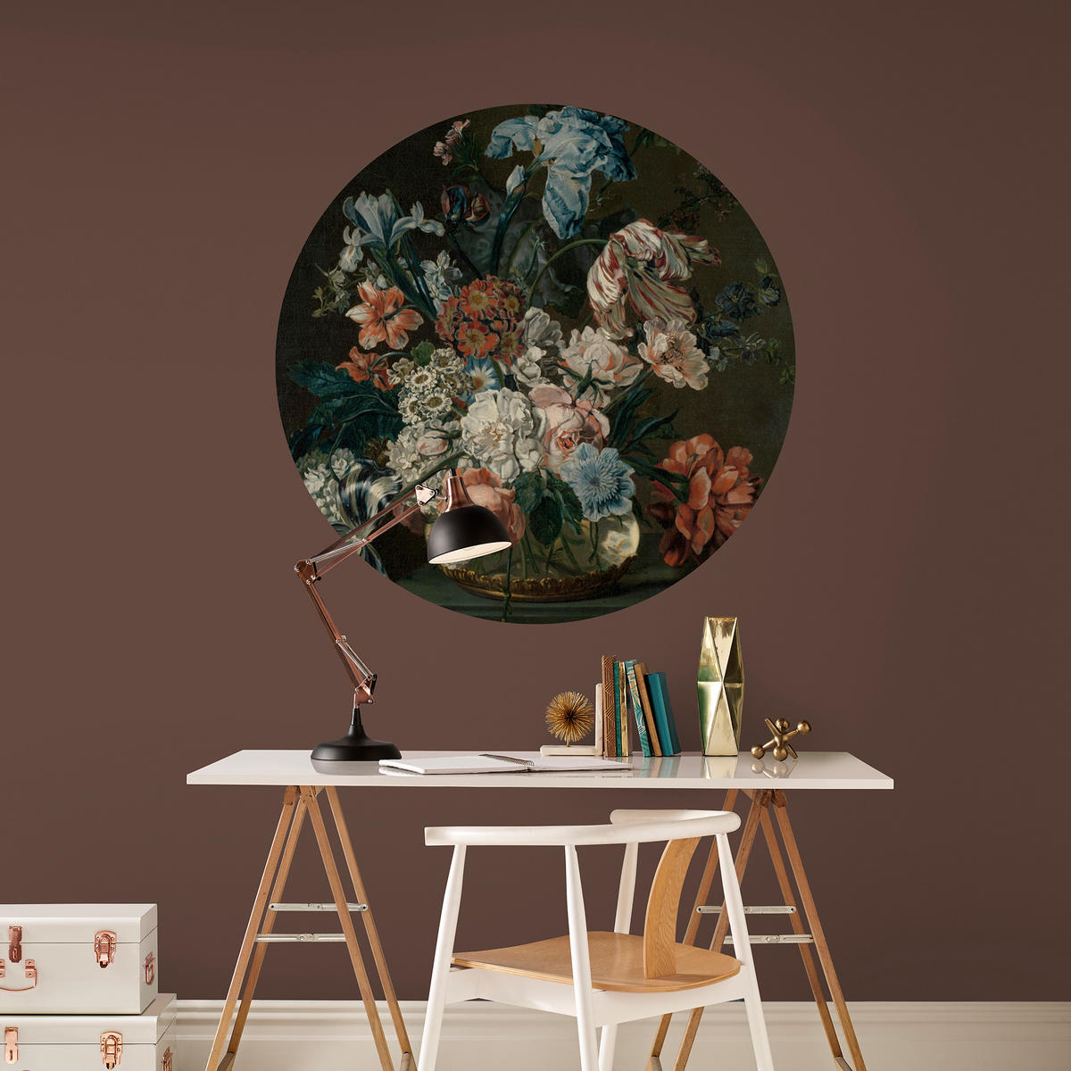 WANDKREIS Dora Blumen - 100 cm - Multicolor, Kunststoff (100/100/100cm) - Art for the Home