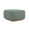 POUF Strukturstoff Stoff Grün - Braun/Hellgrün, Holz/Textil (83/95/41cm) - Makamii