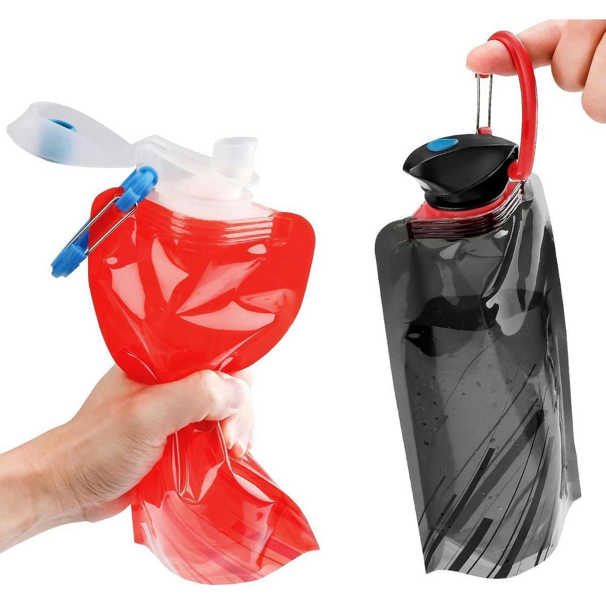 TRINKFLASCHE 2-teiliges Set faltbar 700 ml - Multicolor, Kunststoff (13/26cm)