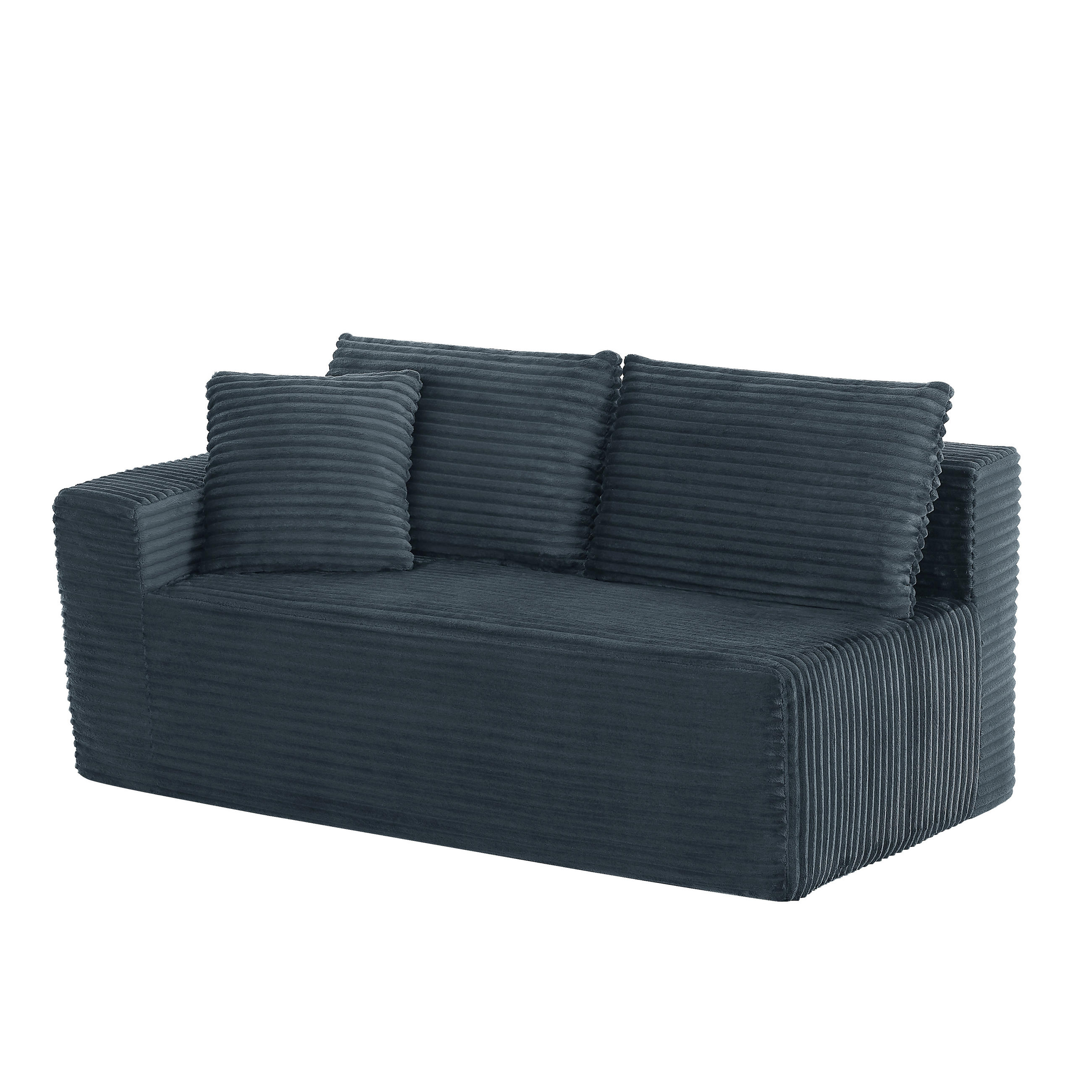 Evryae Ecksofa Dunkelgrau 252.5x163 cm