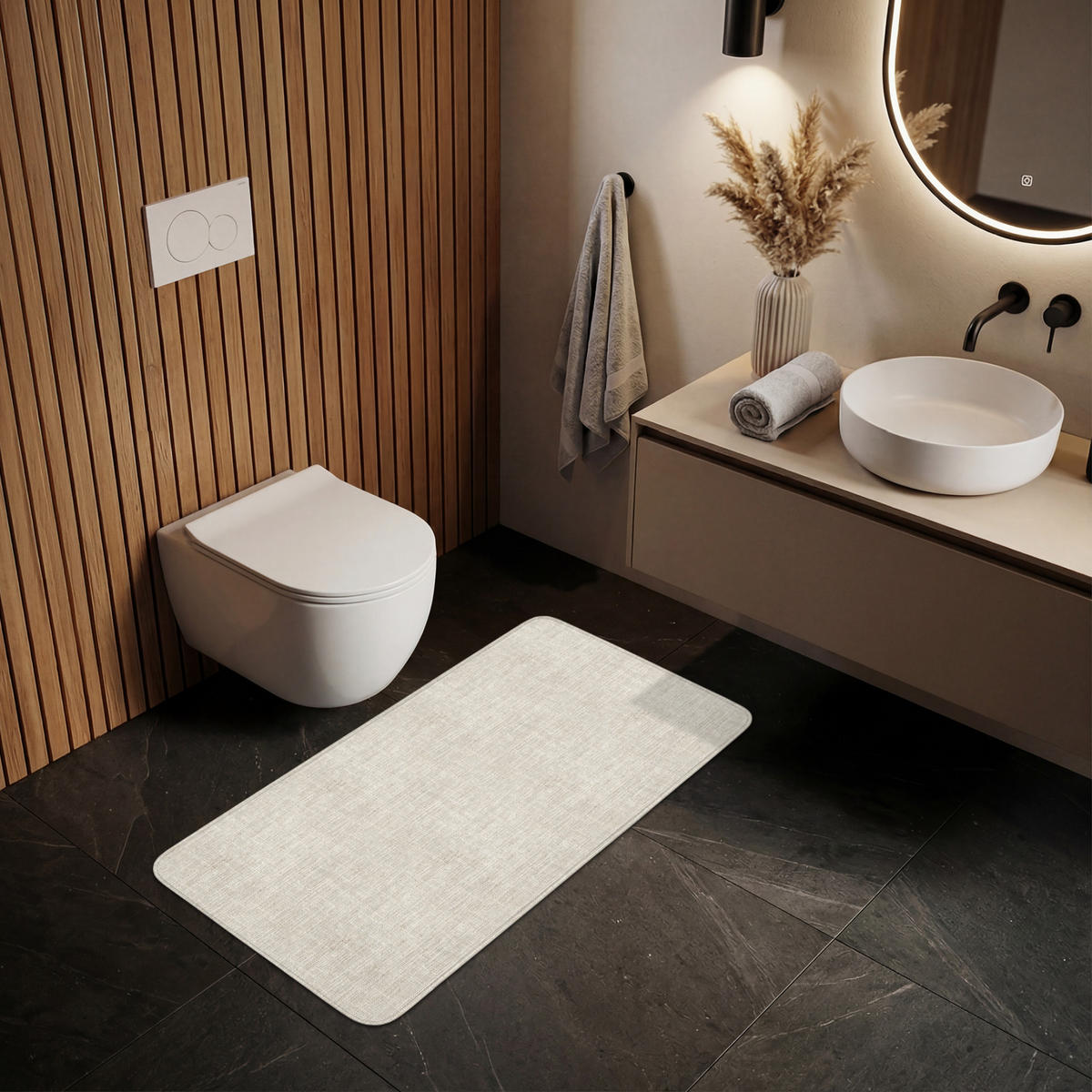 WC PŘEDLOŽKA Povlečení - Textura - Béžová 120x60 cm - béžová, textil/plast (120/1cm) - OnlyWow