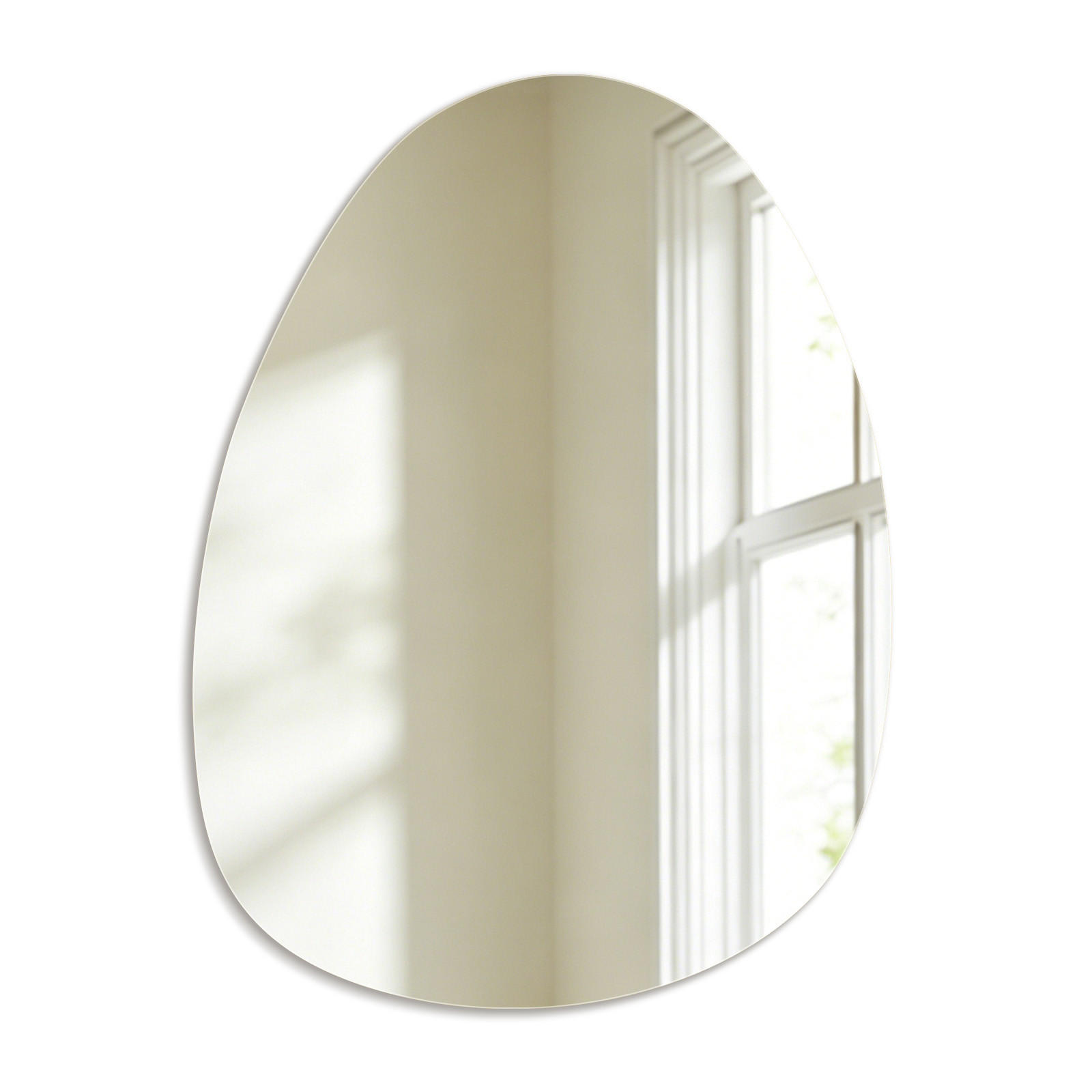 BADEZIMMERSPIEGEL 60/45 cm asymmetrisch ohne Rahmen - Transparent, Glas (45/60/1cm) - S'AFIELINA