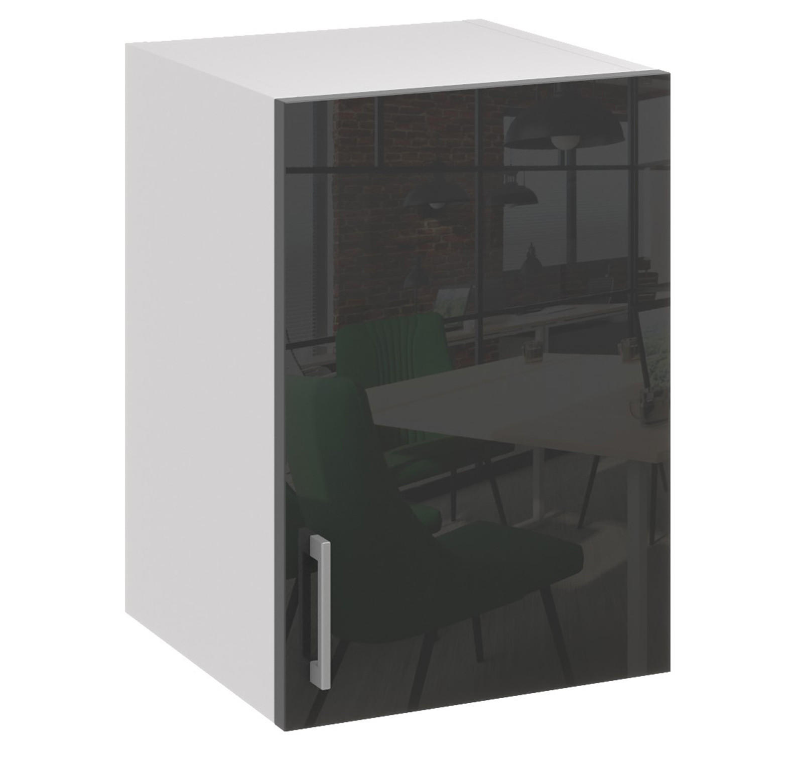 HÄNGESCHRANK G40 - Schwarz Hochglanz, Holzwerkstoff (40/60/31cm) - roe furniture