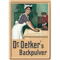 MINIBLECHSCHILD 10/14 cm Traditionsmarken Dr. Oetker Bäckerin - Multicolor, Metall (10/14/0.1cm) - Nostalgic-Art