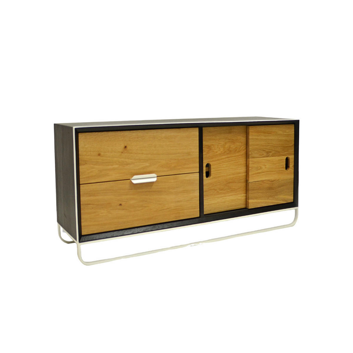 HOLZGEFERTIGTE TV-Kommode für das Wohnzimmer DENIS - Eichefarben, Holz (120/55/35cm) - Rawood Furniture