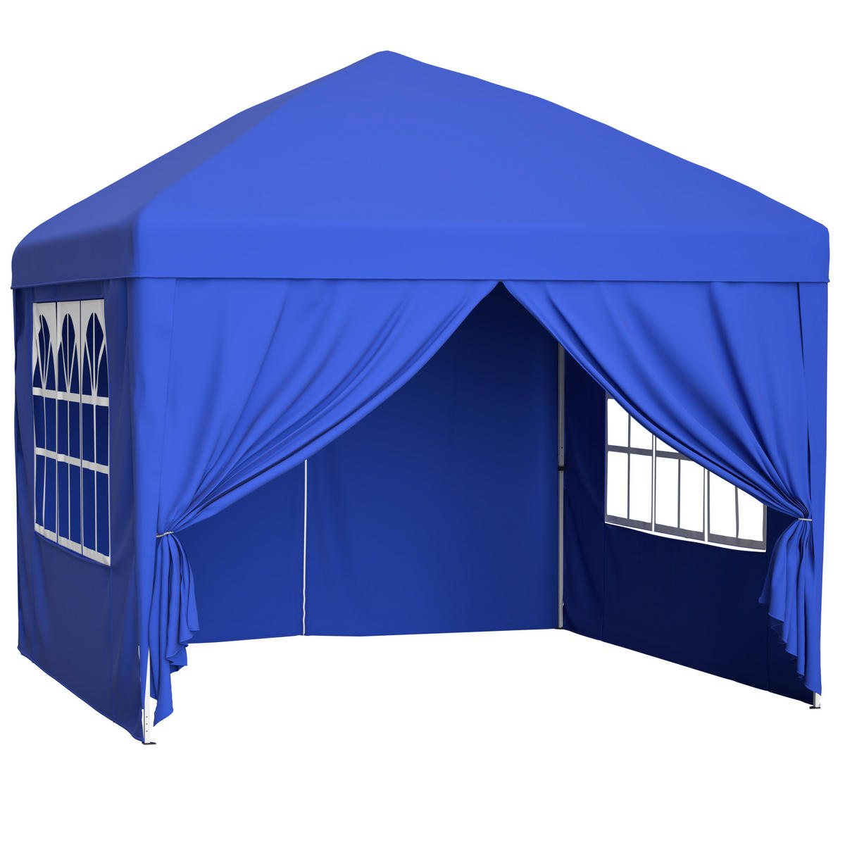 PAVILLON 3x3 m mit 4 Seitenwänden blau 197/260 cm - Blau, Metall (313/197/313cm) - ComfortXL