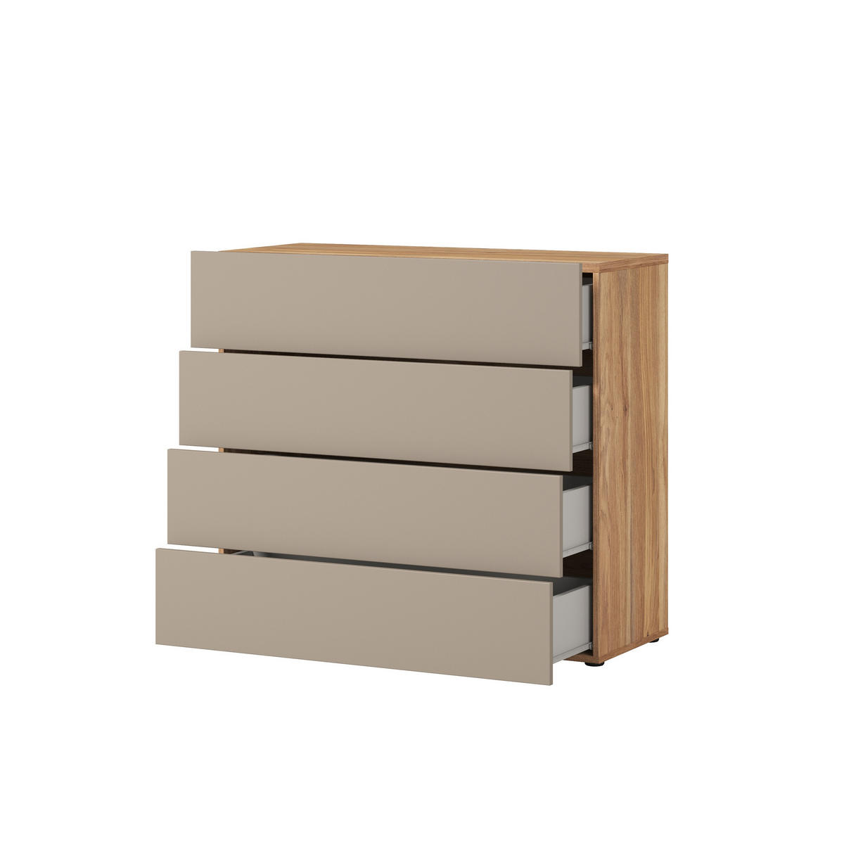 SIDEBOARD PRESARO 100x40,5x90,8 cm mit 4 Schubladen Congo - Beige, Holzwerkstoff (100/90.8/40.5cm) - MASSENO