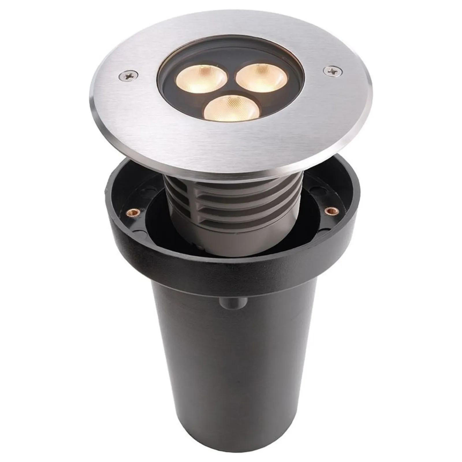 BODENEINBAUSTRAHLER Silber - Transparent/Silberfarben, Metall (5.8/10.2/5.8cm) - click-licht