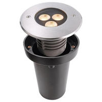 BODENEINBAUSTRAHLER Silber - Transparent/Silberfarben, Metall (5.8/10.2/5.8cm) - click-licht