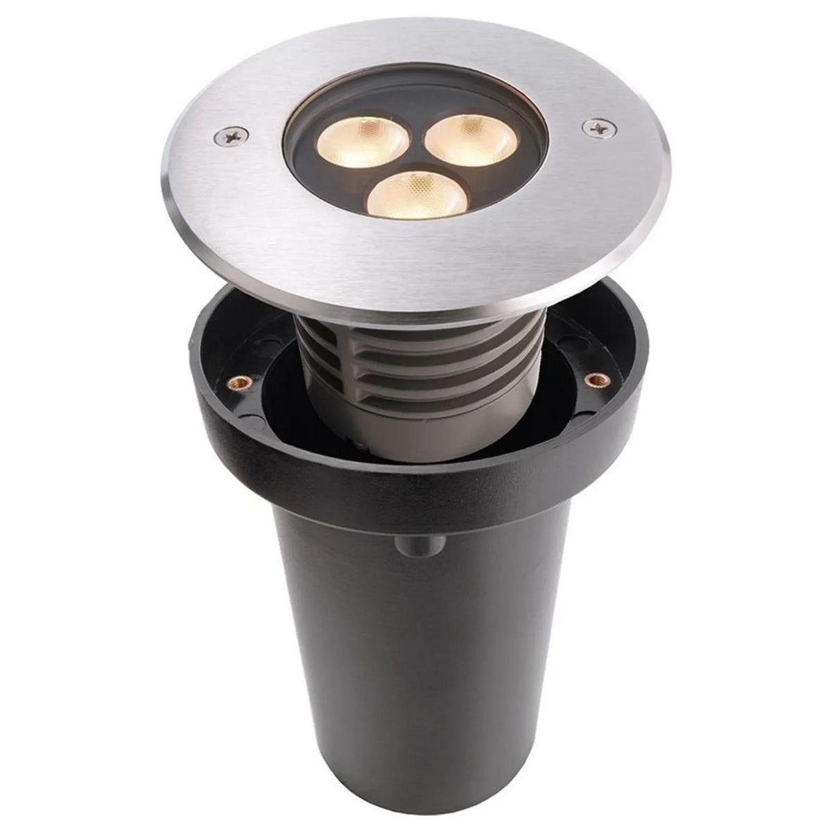 BODENEINBAUSTRAHLER Silber - Transparent/Silberfarben, Metall (5.8/10.2/5.8cm) - click-licht