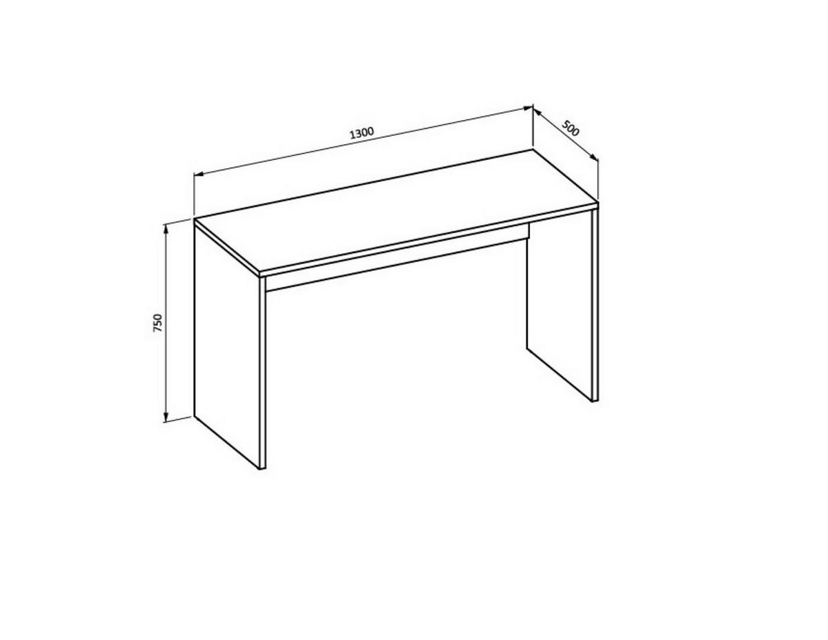 SCHREIBTISCH AMATO 130x50x75 cm Bürotisch Computertisch, Schwarz - Schwarz, Holzwerkstoff (50/130/75cm) - MASSENO