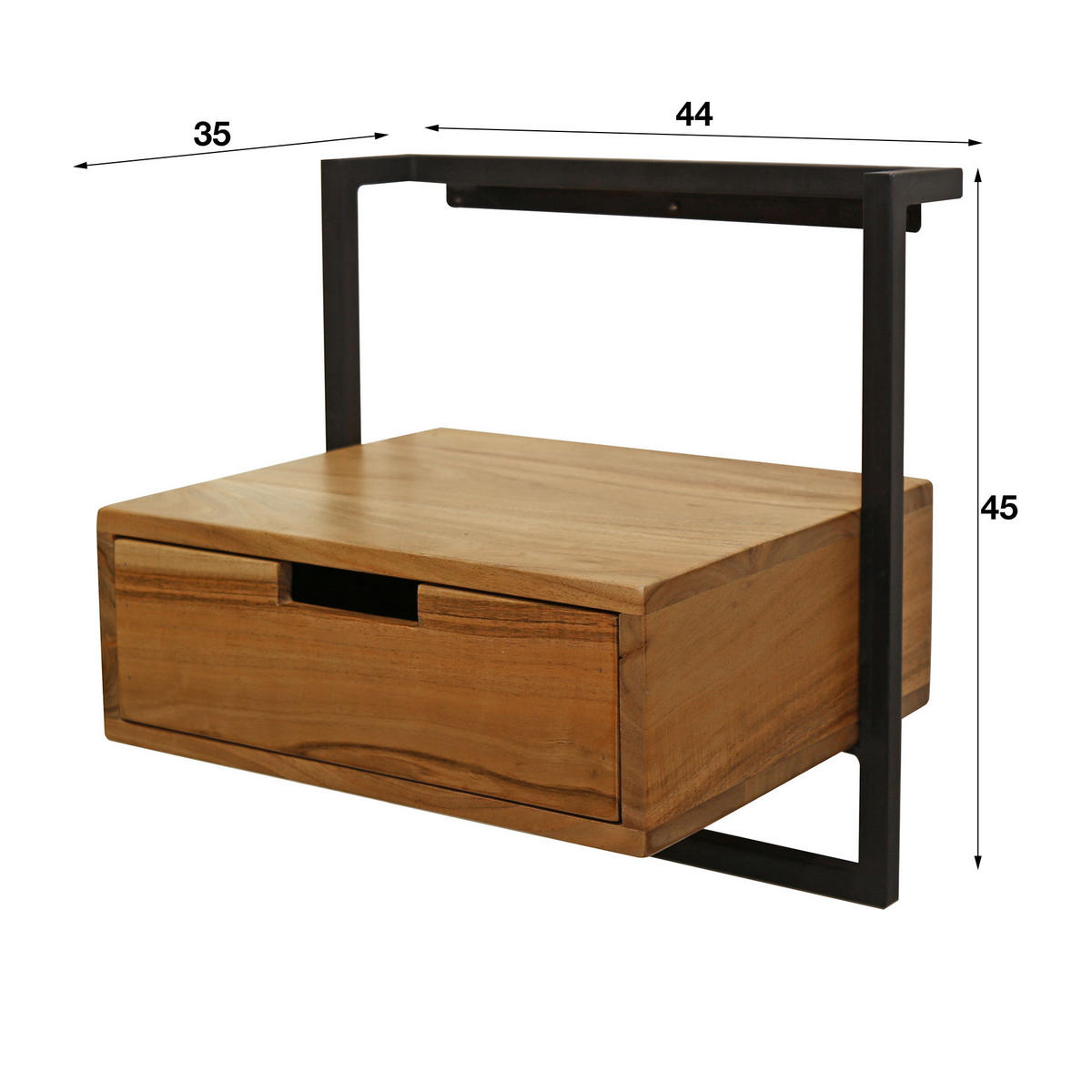 NACHTTISCH Air Solid Braun 44/35/45 cm - Braun, Holz (35/45/44cm) - Hoyz Collection