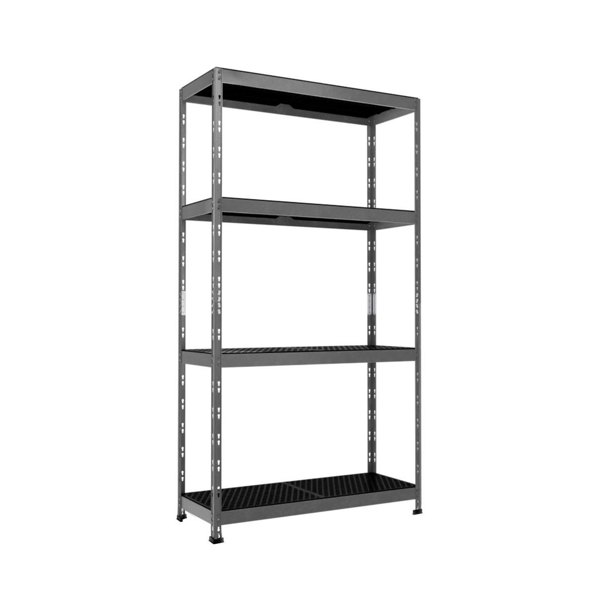 OUTDOORREGAL Metall Grau, 180x100x38 4B. - Grau, Metall (100/180/38cm) - AR Shelving