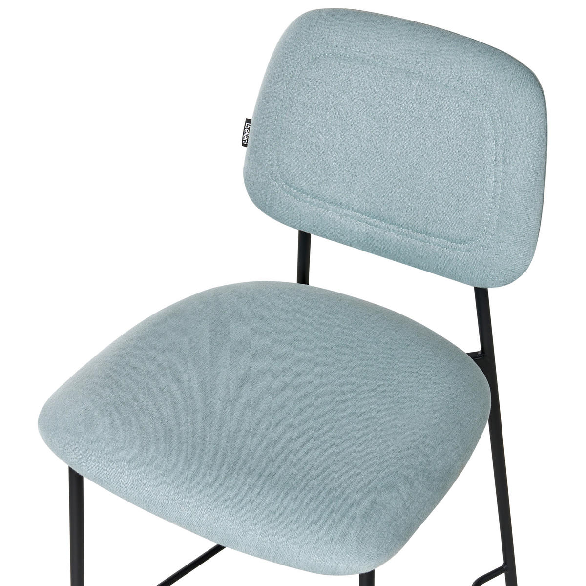 BARSTUHL 2er-Set Stoff Hellblau Duette - Hellblau, Textil (45/96/48cm) - Beliani