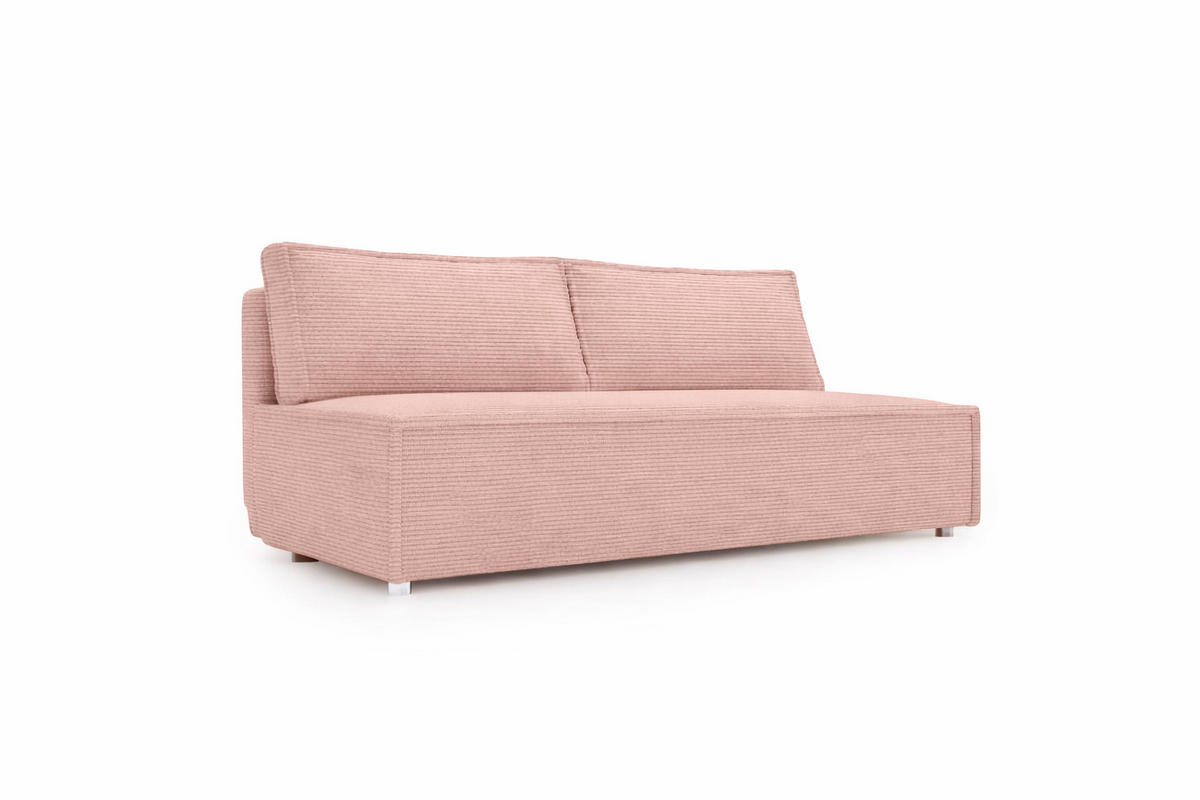 SCHLAFSOFA Mit Bettkasten DUO, Stoff Poso, Rosa - Pink, Holz (198/89/90cm) - Kaiser Möbel