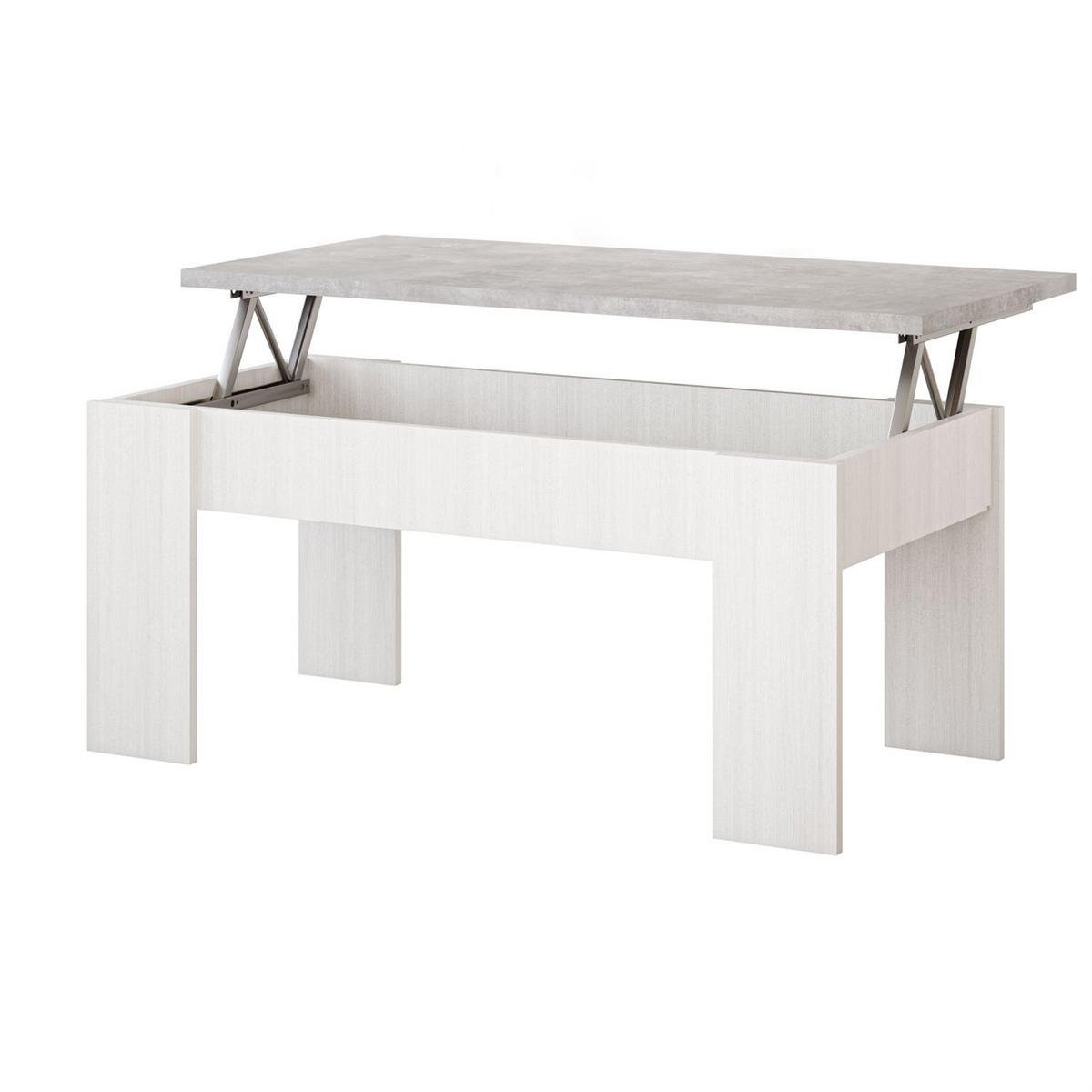 COUCHTISCH APERTO ausklappbar - Hellgrau, Holzwerkstoff (100/45/50cm) - Lookway