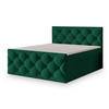 BOXBETT ROVARI 140x200 cm mit Matratze und Topper - Grün - Grün, Holz (140/200cm) - MASSENO