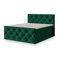 BOXBETT ROVARI 160x200 cm mit Matratze und Topper - Grün - Grün, Holz (160/200cm) - MASSENO
