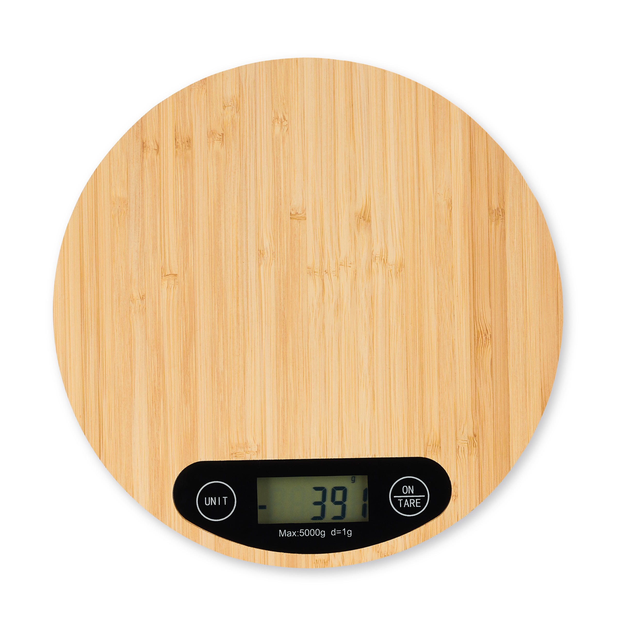 Relaxdays VÁHA přírodní černá kuchyňská digitální bambus 5 kg