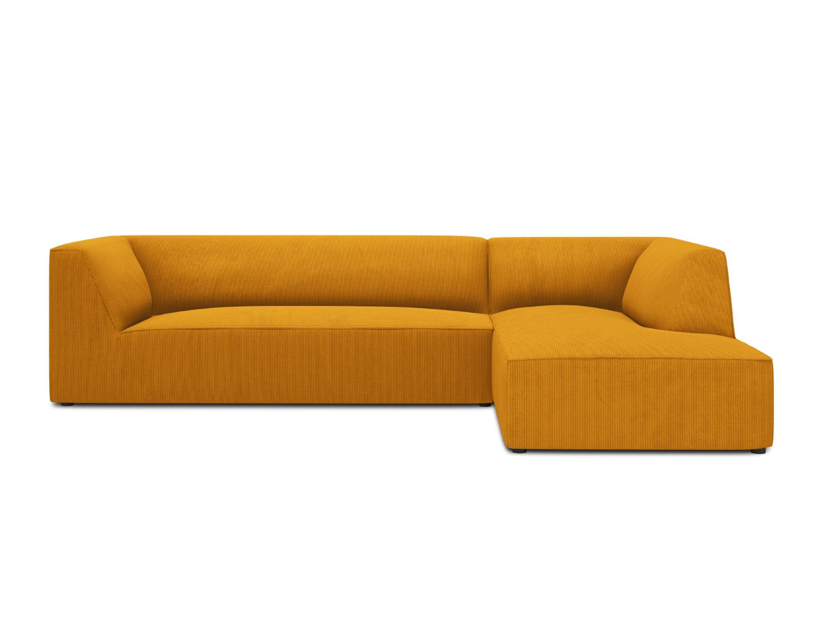 ECKSOFA rechts Ruby aus Cord gelb 4 Sitzplätze - Gelb, Textil (180/273cm) - Micadoni