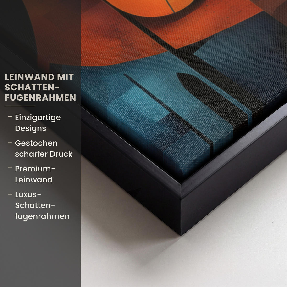 LEINWAND Bilder mit Rahmen - Figuren - Abstrakt - Symbole - 70x50 - Terracotta, Textil (70/50cm) - MuchoWow