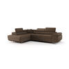 ECKSOFA EMILY mit Schlaffunktion Monolith 09 Links - Braun, Textil (275/200cm) - Bedante