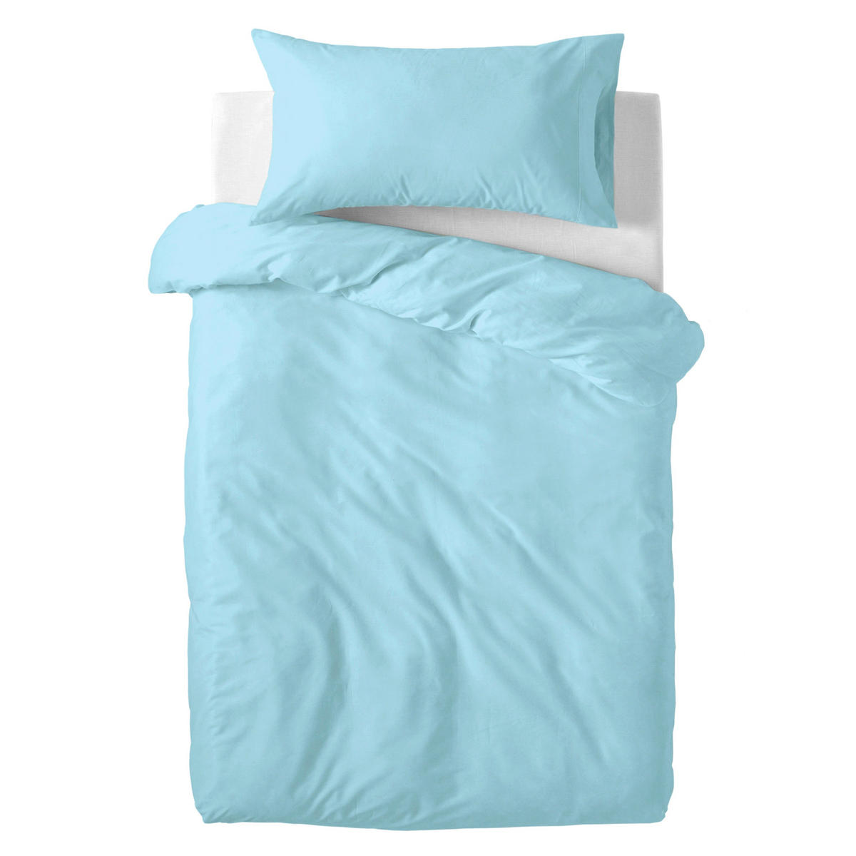 BETTBEZUG set 2 teiliges Basic Blau 115x145 cm (Kinderbett) - Blau, Textil (115/145cm) - Happy Friday