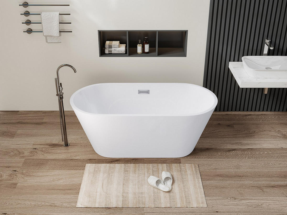 FREISTEHENDE Badewanne - 1 Person - Acryl - Weiß - - Weiß, Kunststoff (150/58/70cm) - Vente-Unique