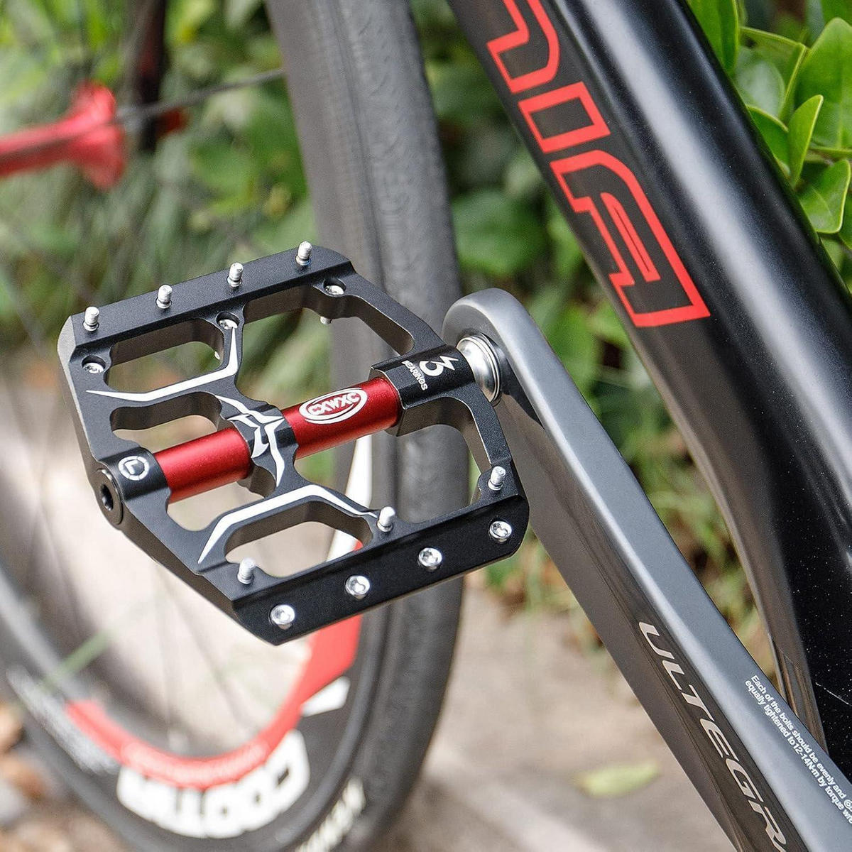 FAHRRADPEDALE Aluminiumlegierung 3 Lager Schwarz - Schwarz, Metall (10.5/1.5/10.6cm)