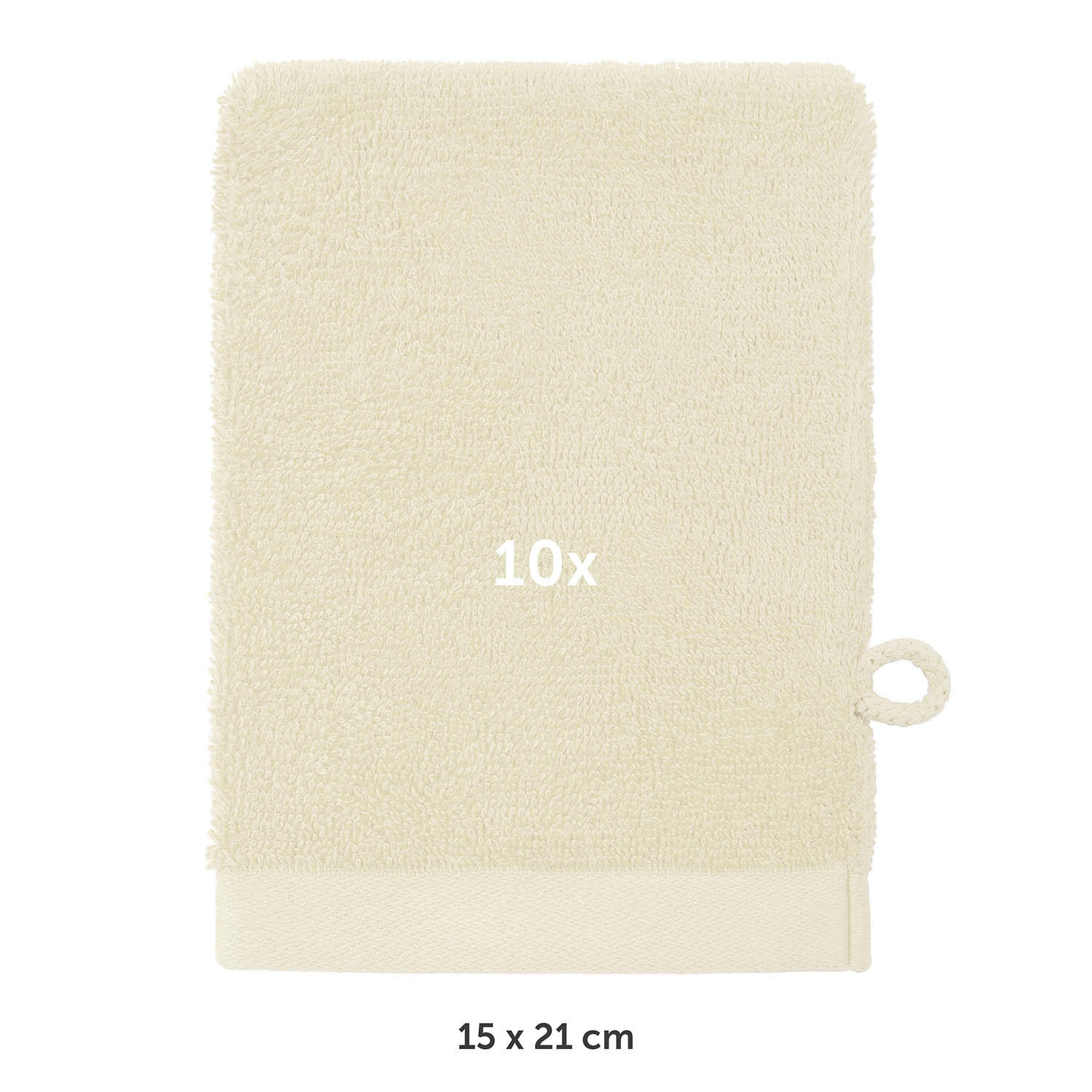 WASCHLAPPEN 10er-Set, 10x Waschlappen 15/20 cm, Sandfarben - Sandfarben, Textil (15/20cm) - Blumtal