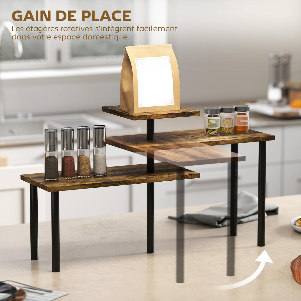 KÜCHENREGAL Braun 1 Stück - Braun, Holzwerkstoff (18/36.5/40cm) - GiPP
