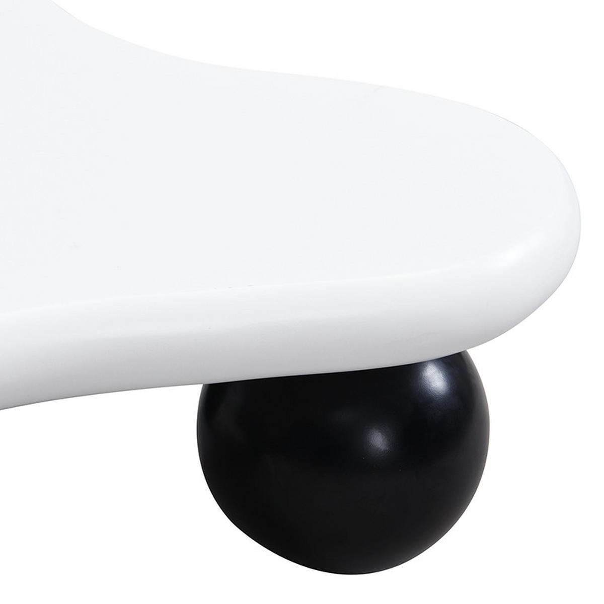 COUCHTISCH Wolkenform 95/32 cm mit LED-Beleuchtung in Schwarz oder Weiß - Schwarz, Holzwerkstoff (95/62.5/32cm) - OKWISH