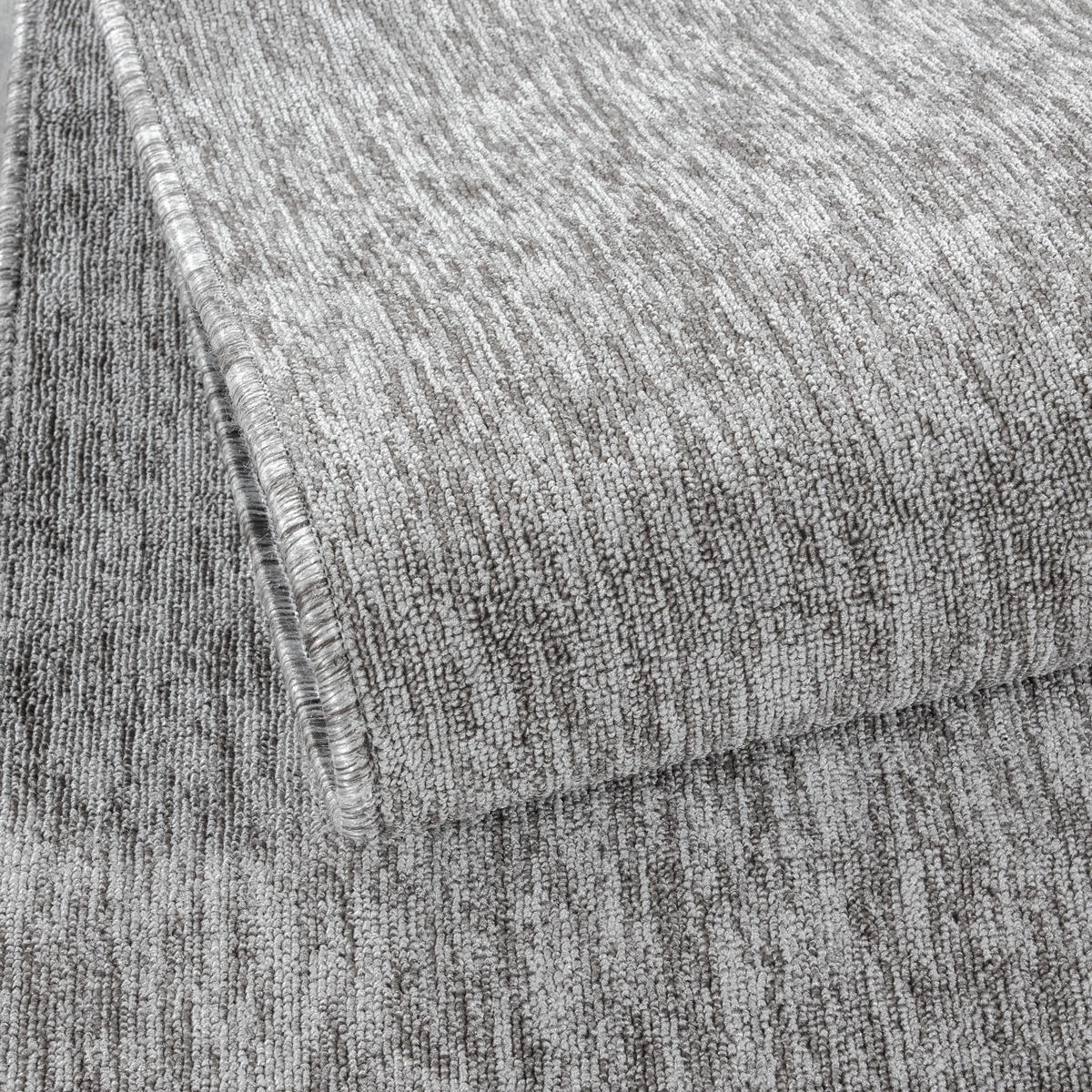 TEPPICH Kurzflor Unifarben Polypropylen saugroboter Wohnzimmer Hellgrau Rund 200x200 - Hellgrau, Textil (200/200cm) - KADIMA DESIGN