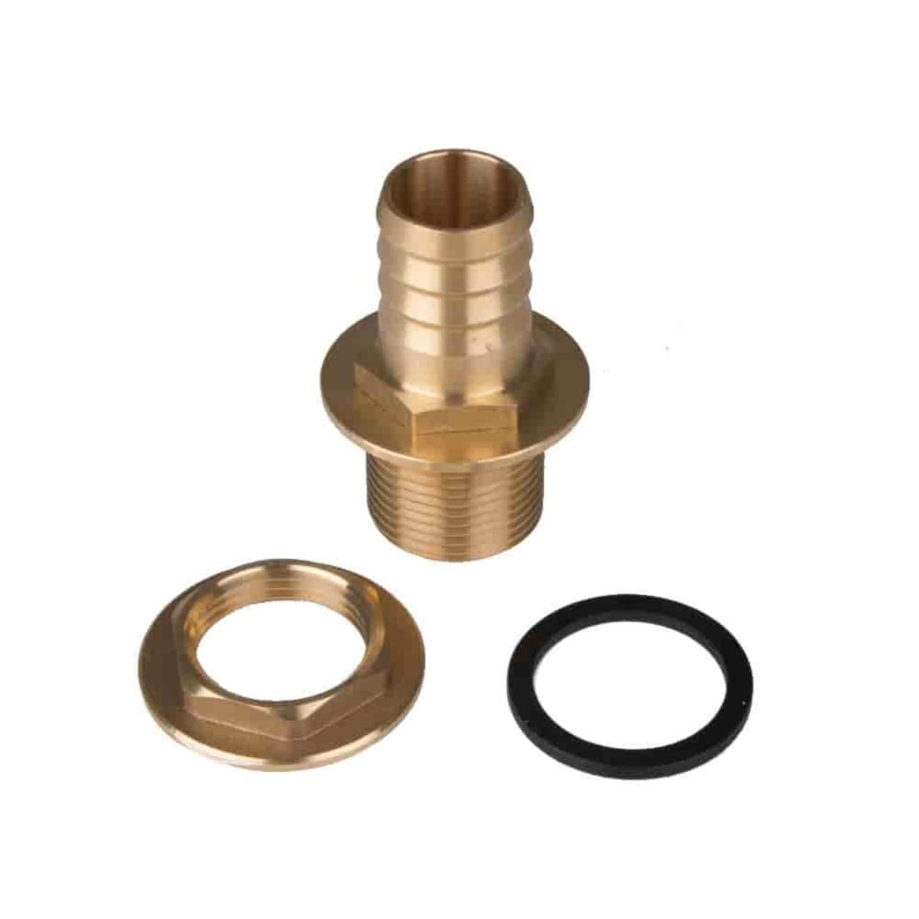 REGENTONNEN-VERBINDUNGSSET, 1 Zoll, 25mm Schlauchtülle, Metall - Goldfarben, Metall (1/1/1cm) - KLASEBO