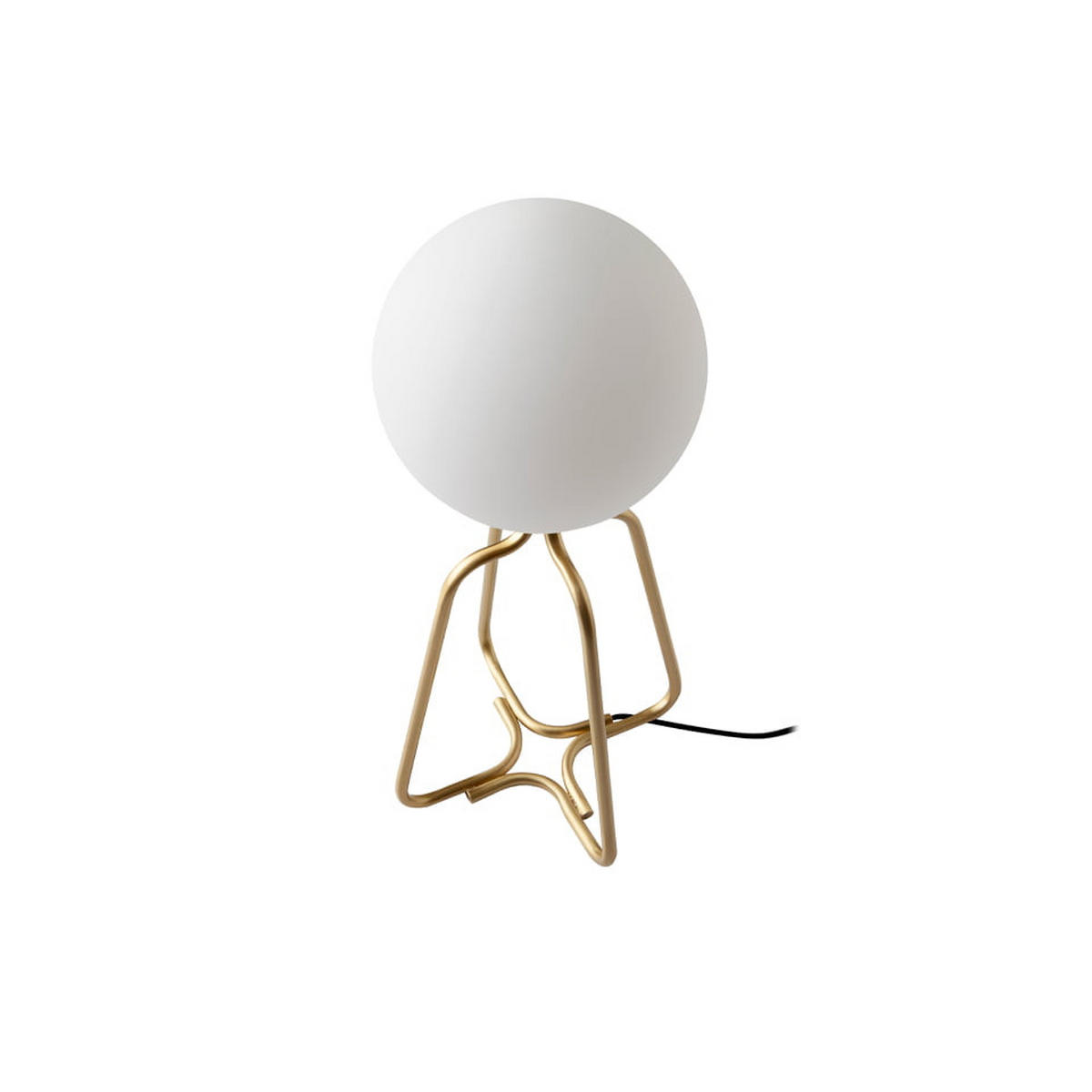 TISCHLAMPE Stahl Weiß , Gold - Goldfarben/Weiß, Metall (17/17/36cm) - ANGEL CERDA