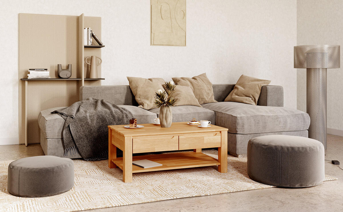 COUCHTISCH Lundvik - Braun, Holz (100/70/45cm) - kiki design