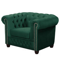 SESSEL - Buchefarben/Grün, Buchenholz/Textil (104/72/86cm) - home24